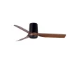 Ventilador de techo Faro Punt Tub S Negro Nogal Sin Luz 90 cm