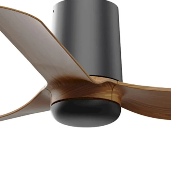 Ventilador de techo Faro Punt Tub S Negro Nogal Sin Luz 90 cm