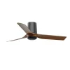 Ventilador de techo Faro Punt Tub S Negro Nogal Sin Luz 90 cm