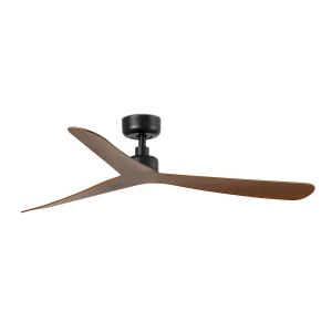 Ventilador de techo Faro Rocker M Negro Nogal Sin Luz 132 cm