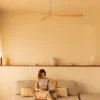 Ventilador de techo Faro Rocker M Blanco Fresno Sin Luz 132 cm
