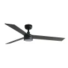 Ventilador Faro Rudder-3 L Negro negro o nogal Luz LED 132 cm