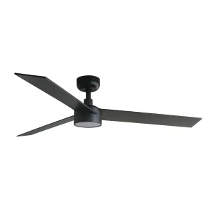 Ventilador Faro Rudder-3 L Negro negro o nogal Luz LED 132 cm