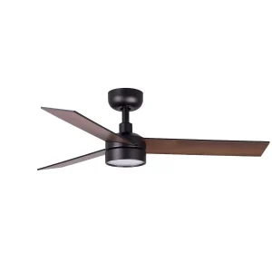 Ventilador Faro Rudder-3 S Negro negro o nogal Luz LED 106 cm
