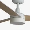 Ventilador Faro Rudder-3 S Blanco blanco o fresno Luz LED 106 cm