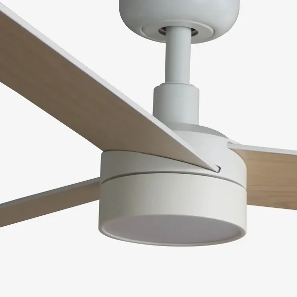 Ventilador Faro Rudder-3 S Blanco blanco o fresno Luz LED 106 cm