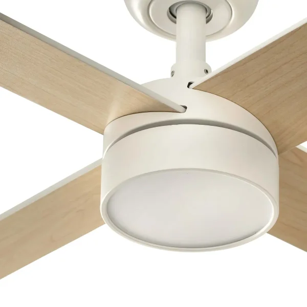 Ventilador Faro Rudder-4 L Blanco blanco o fresno Luz LED 132 cm