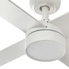 Ventilador Faro Rudder-4 L Blanco blanco o fresno Luz LED 132 cm