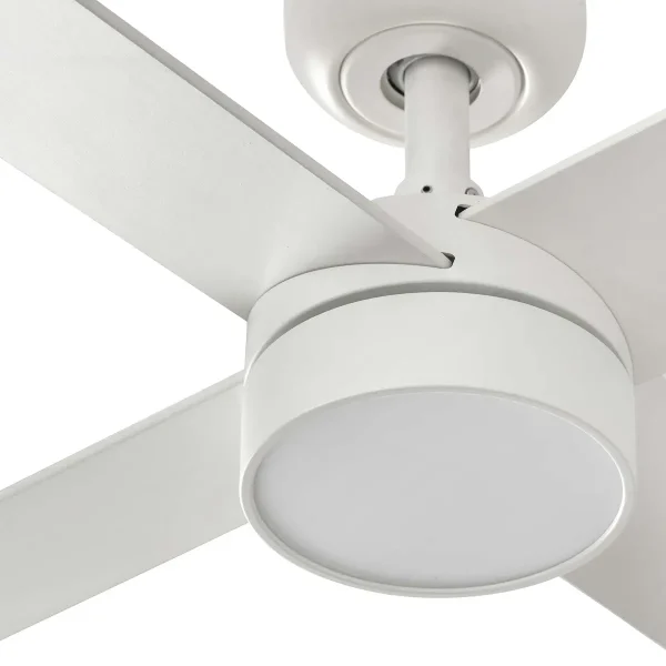 Ventilador Faro Rudder-4 L Blanco blanco o fresno Luz LED 132 cm