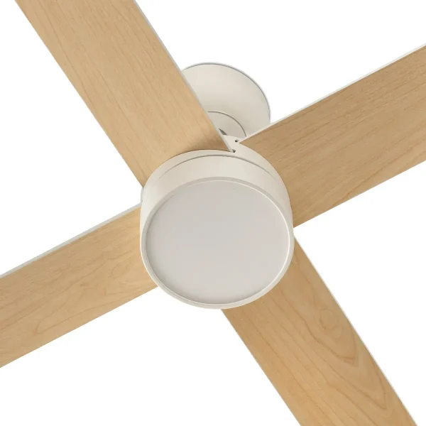 Ventilador Faro Rudder-4 L Blanco blanco o fresno Luz LED 132 cm