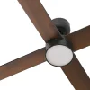 Ventilador Faro Rudder-4 L Negro negro o nogal Luz LED 132 cm