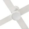 Ventilador Faro Rudder-4 L Blanco blanco o fresno Luz LED 132 cm