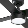 Ventilador Faro Rudder-4 L Negro negro o nogal Luz LED 132 cm