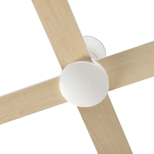Ventilador Faro Rudder-4 L Blanco blanco o fresno Sin Luz 132 cm