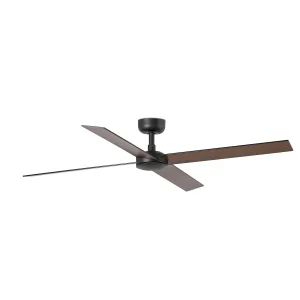 Ventilador Faro Rudder-4 L Negro negro o nogal Sin Luz 132 cm