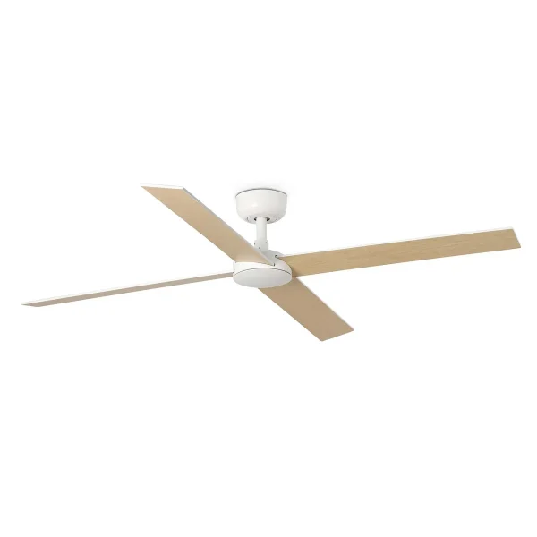 Ventilador Faro Rudder-4 L Blanco blanco o fresno Sin Luz 132 cm