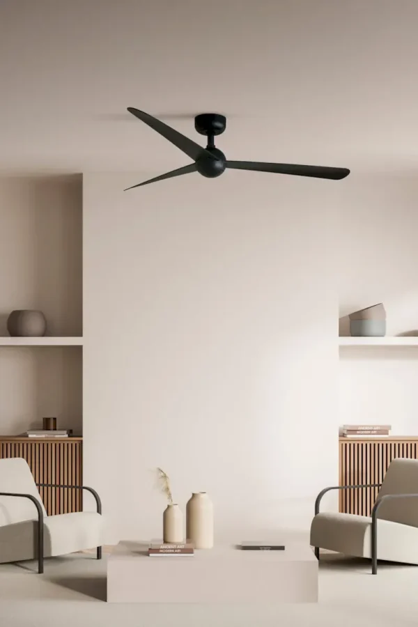 Ventilador de techo Faro Sfera M Negro Negro Sin Luz 125 cm