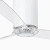 Ventilador Faro Tube L Blanco mate Transparente Sin Luz 128 cm