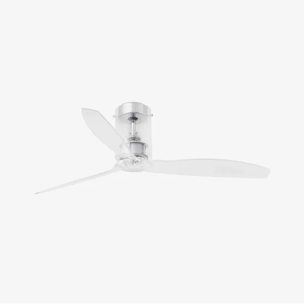 Ventilador de techo Faro Tube M Cromo Transparente Sin Luz 128 cm