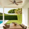 Ventilador de techo Faro Typhoon M Marron Arce Luz LED 127 cm