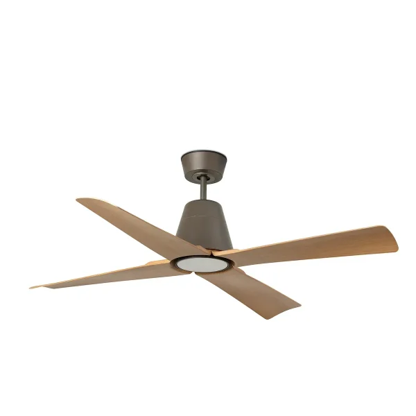 Ventilador de techo Faro Typhoon M Marron Arce Luz LED 127 cm
