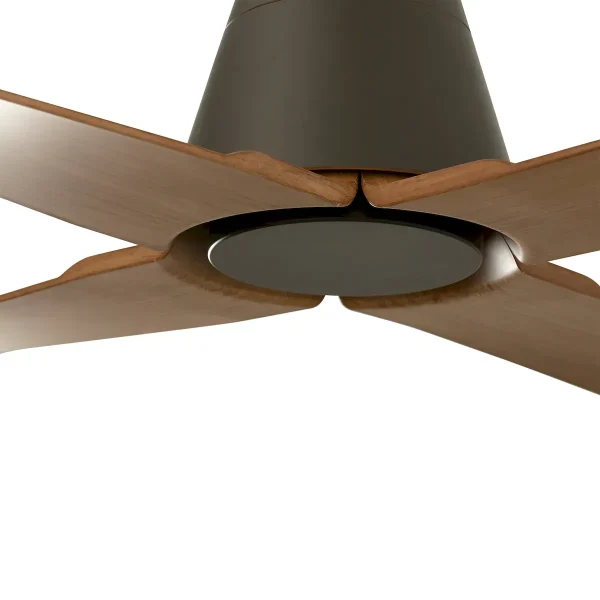 Ventilador de techo Faro Typhoon M Marron Arce Luz LED 127 cm