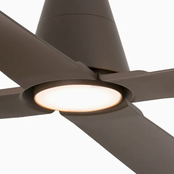 Ventilador Faro Typhoon M Marron Marron oscuro Luz LED 127 cm