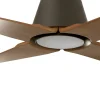 Ventilador de techo Faro Typhoon M Marron Arce Luz LED 127 cm