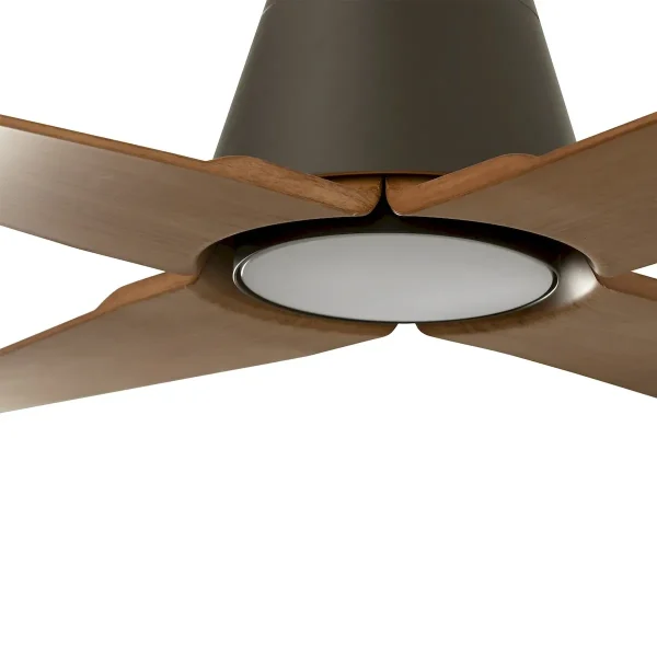 Ventilador de techo Faro Typhoon M Marron Arce Luz LED 127 cm