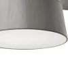 Ventilador Forlight Belmont níquel pantalla textil con luz 132 cm