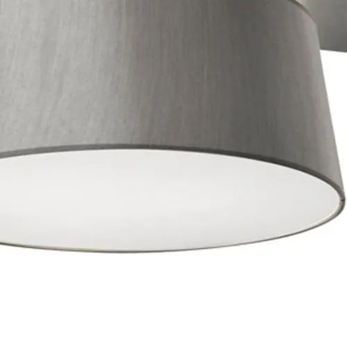 Ventilador Forlight Belmont níquel pantalla textil con luz 132 cm