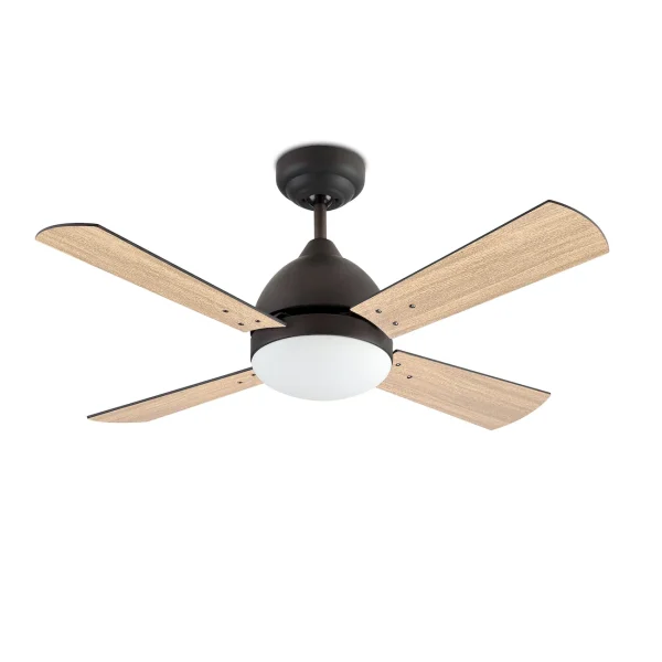 Ventilador Forlight Borneo marrón aspa marrón ó haya con luz 106,6 cm