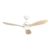 Ventilador de techo Forlight Calar L blanco pino LED 132 cm