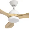 Ventilador de techo Forlight Calar M blanco pino LED 107 cm