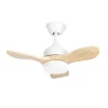 Ventilador de techo Forlight Calar S blanco pino LED 75 cm