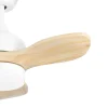 Ventilador de techo Forlight Calar S blanco pino LED 75 cm