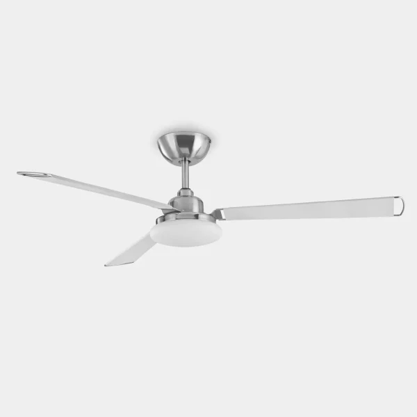 Ventilador de techo Forlight Calima níquel Plata luz LED 126 cm