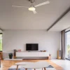 Ventilador de techo Forlight Calima níquel Plata luz LED 126 cm