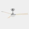 Ventilador de techo Forlight Calima níquel Plata luz LED 126 cm