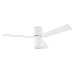 Ventilador Forlight Formentera blanco aspa blanco ó plata LED 132 cm