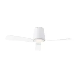 Ventilador de techo Forlight GARBI blanco transparente LED 132 cm