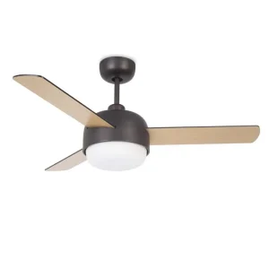 Ventilador Forlight Klar marrón aspa abellana ó marrón LED 106 cm