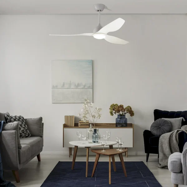 Ventilador de techo Forlight Pam blanco LED 132 cm