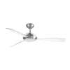 Ventilador Forlight Sirocco níquel transparente LED 132 cm