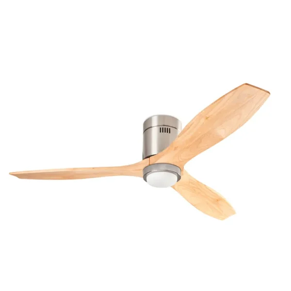 Ventilador de techo Forlight Stem níquel pino LED 137 cm