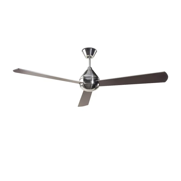 Ventilador Forlight Tupai níquel aspa gris ó wengue sin luz 132 cm