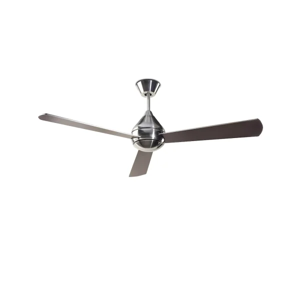 Ventilador Forlight Tupai níquel aspa gris ó wengue sin luz 106 cm