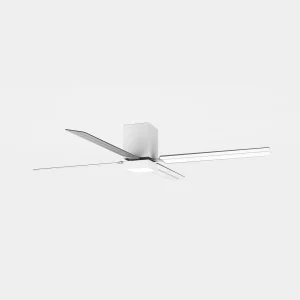 Ventilador de techo Forlight Zonda blanco transparente LED 145 cm