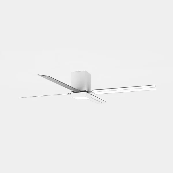 Ventilador de techo Forlight Zonda blanco transparente LED 145 cm