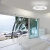 Ventilador de techo Mantra Alisio Blanco Transparentes Luz LED 63 cm